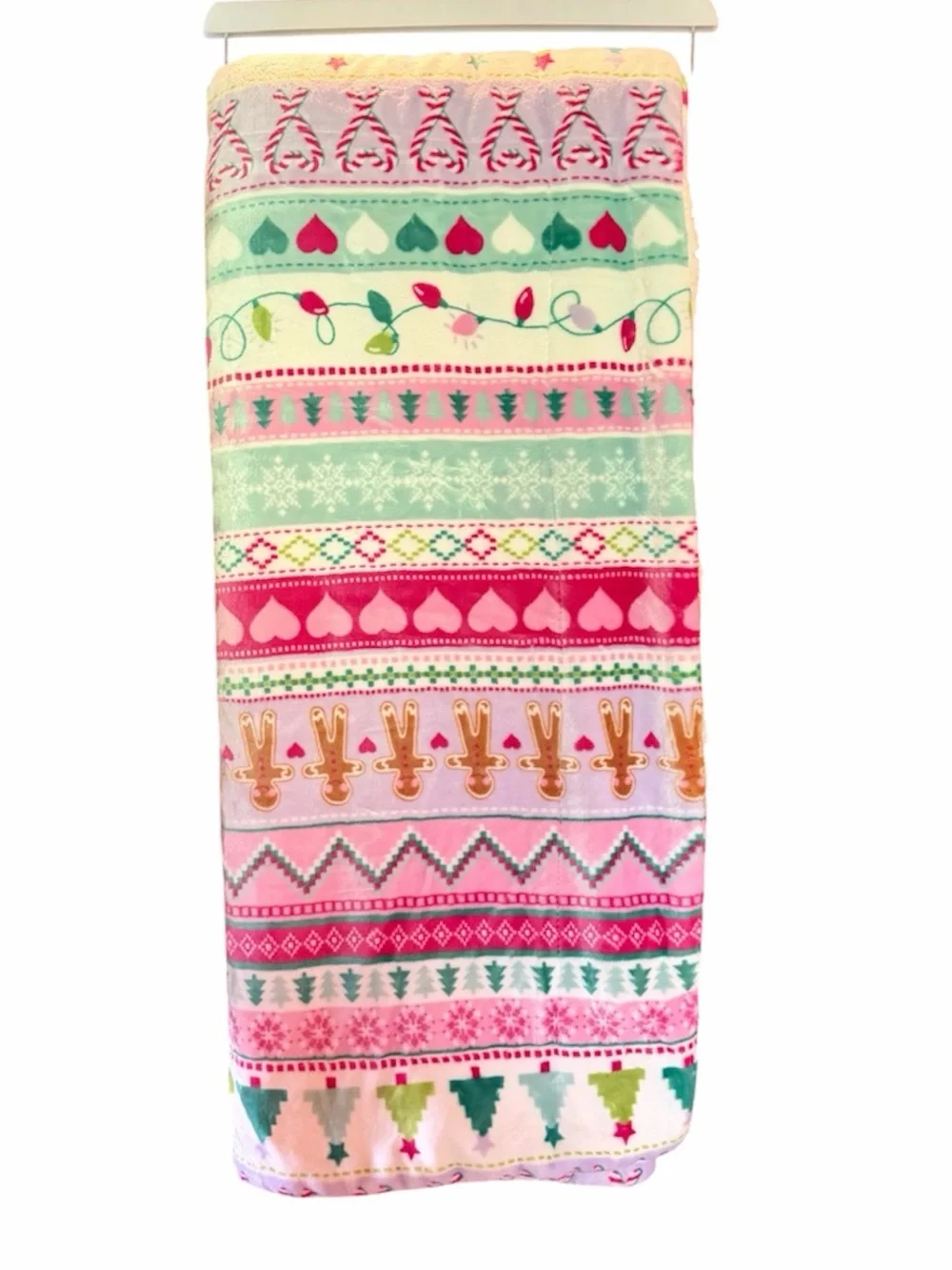 🦋Sugarplum Dreams kid’s Sherpa Reverse Decorative Throw Christmas blanket  50x60